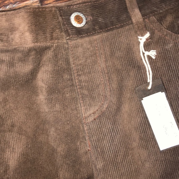 3 FRX Clothing Ribbed Suede Skirt Size 26 or 2 - Picture 2 of 3